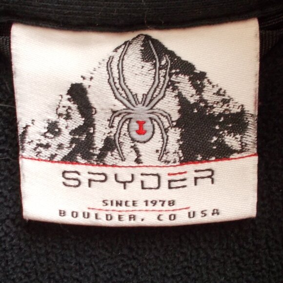 SPYDER Men's Black Fleece lined Pullover Sweater 1/4 zip Size XL - Picture 12 of 14